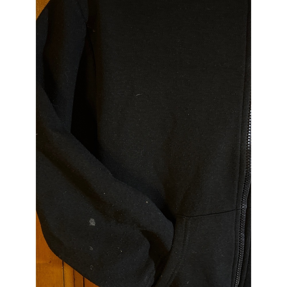 Barbie Girl Black Zip Up Hoodie Kids Size 7/8 Graphic Fleece Sweatshirt - Picture 2 of 6